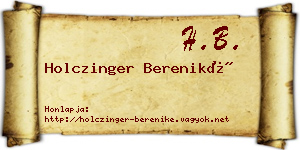 Holczinger Bereniké névjegykártya